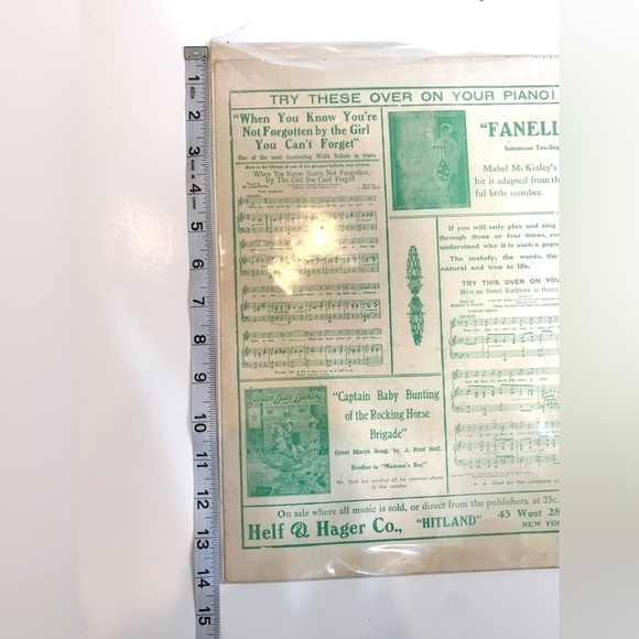 MOOLBARRI (Mulberry) 1907 EDDIE FOY Italian Dialect Piano Vintage Sheet Music - Picture 5 of 6